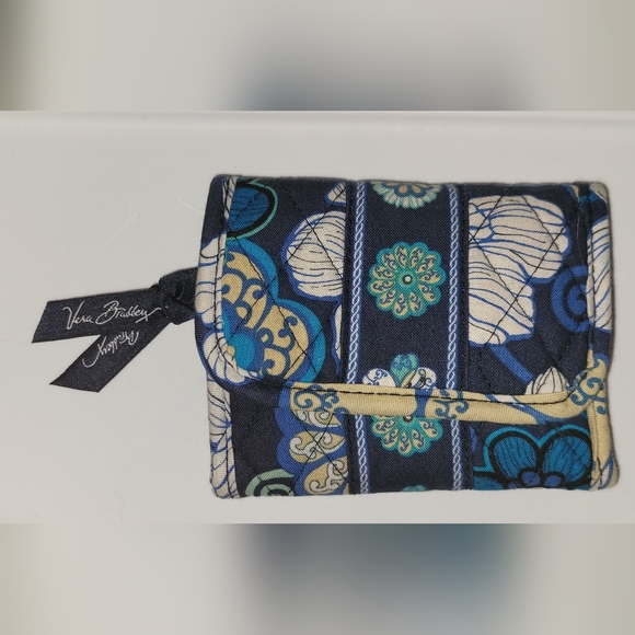 VB Crossbody Bag w/ matching Trifold Wallet - Mod Blue Floral Pattern Retired - Picture 9 of 9